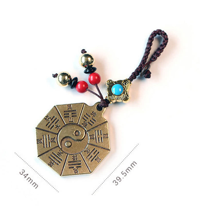 Feng Shui Yin Yang Bagua Wenchang Pen Pagoda Prayer Wheel Keychain - image 14