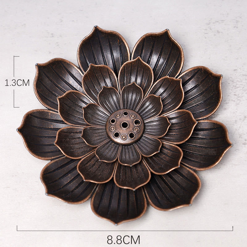 Buddha Stones Creative Six-hole Lotus Incense Burner - image 9