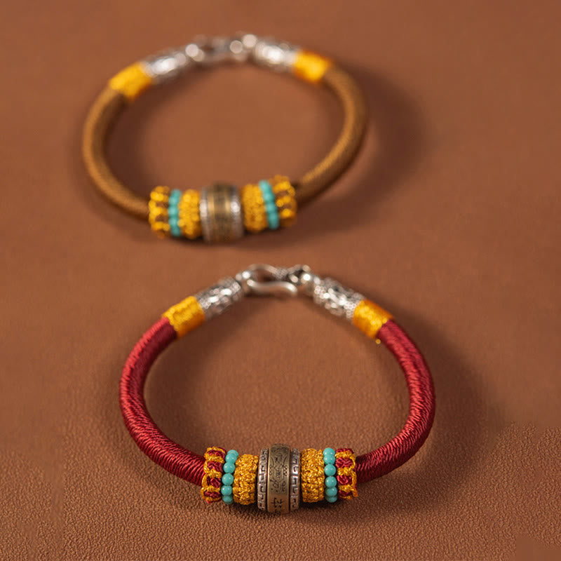 Buddha Stones Handmade Tibetan Amulet King Kong Knot Luck Protection Braided Bracelet - image 2