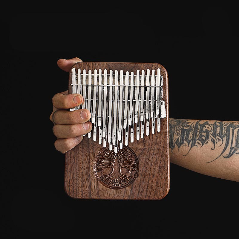 Buddha Stones Kalimba 34 Keys Thumb Piano Tree of Life Design Portable Finger Marimba Piano - image 2