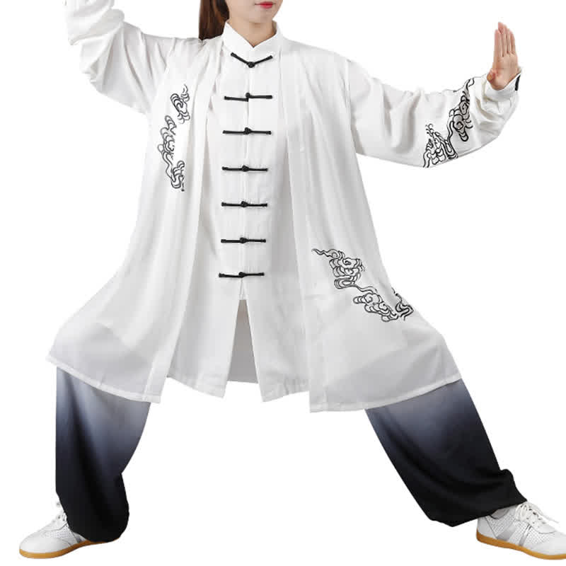 Buddha Stones Auspicious Clouds Gradient Meditation Prayer Spiritual Zen Tai Chi Qigong Practice Women's Clothing Set - image 16