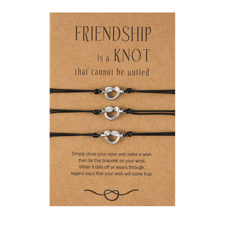 Buddha Stones Friendship Best Friend Gift String Bracelet - Silver - 3Pcs - image 0
