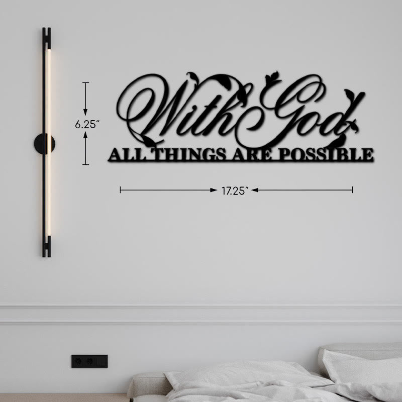 With God All Things Are Possible Metal Sign Wall Art - image 6
