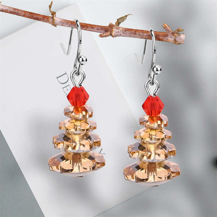 Various Crystals Christmas Tree Amethyst Peace Healing Drop Earrings - image 16