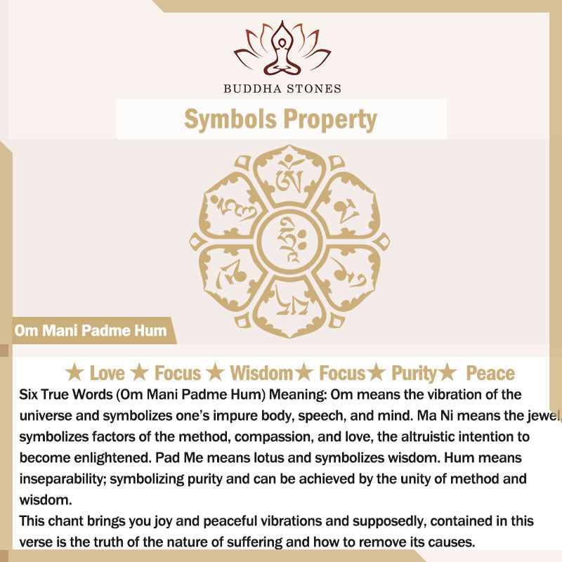 Buddha Stones Tibet Om Mani Padme Hum Double Dorje Vajra Creativity Bracelet - image 5