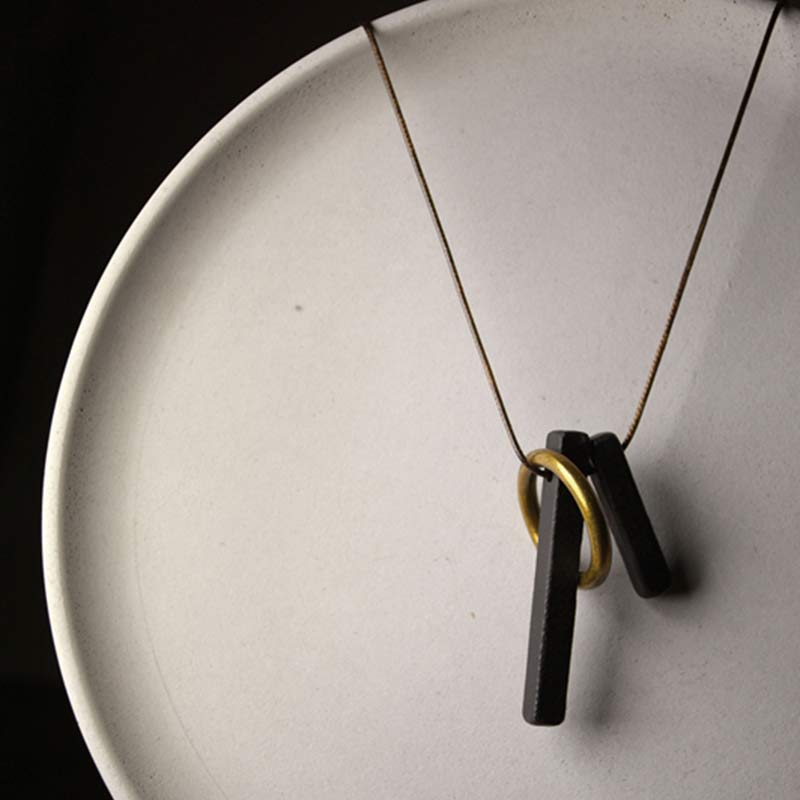Buddha Stones Zen Circle Ebony Wood Enlightenment Necklace Pendant - image 8