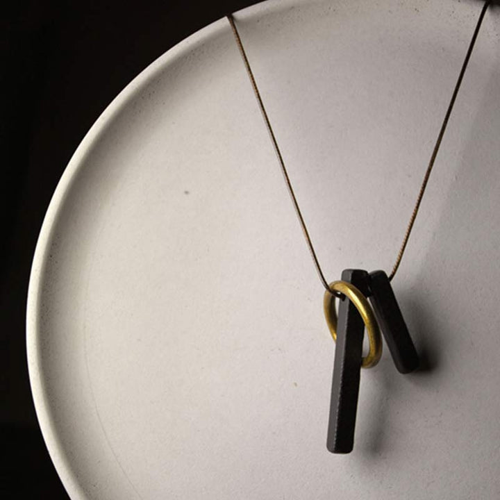 Buddha Stones Zen Circle Ebony Wood Enlightenment Necklace Pendant - image 8