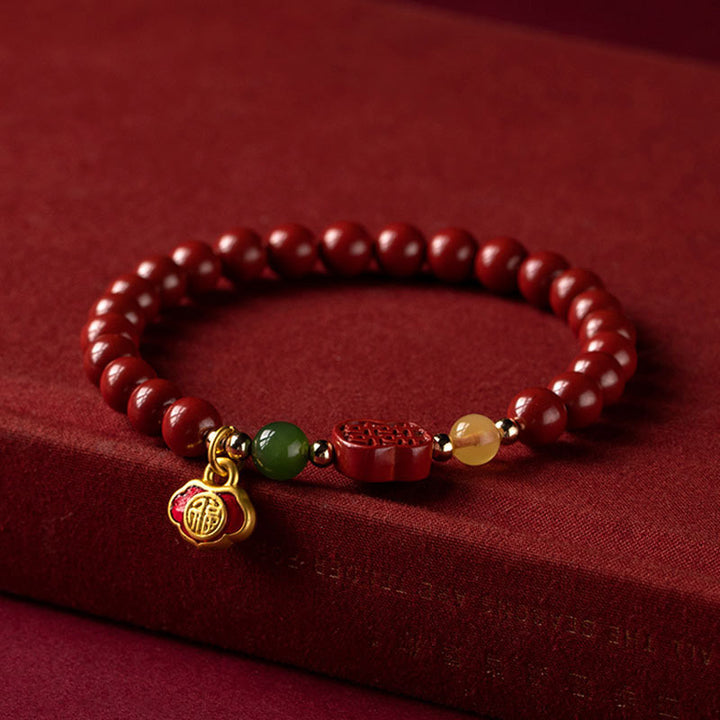 Buddha Stones Cinnabar Happiness Calm Bracelet - image 7