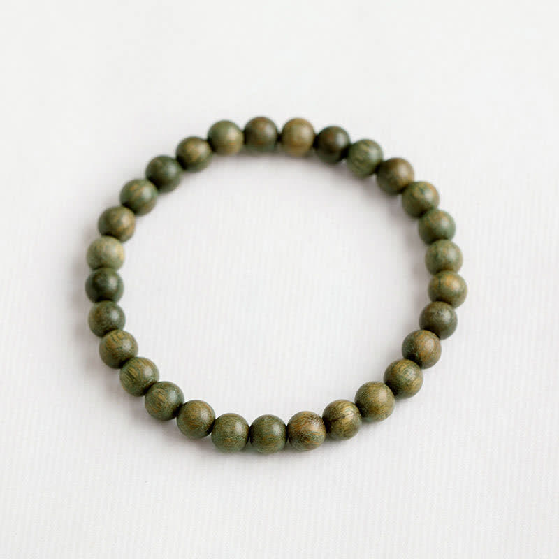 Buddha Stones Tibetan Green Sandalwood Soothing Cure Bracelet - 6mm(29 Beads) - image 4