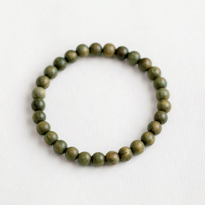Buddha Stones Tibetan Green Sandalwood Soothing Cure Bracelet - 6mm(29 Beads) - image 4