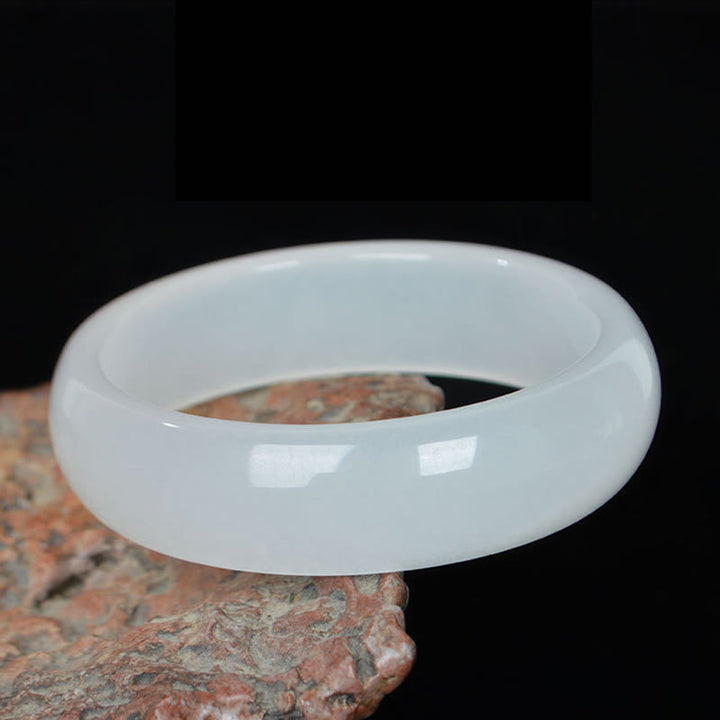 Buddha Stones Natural Golden Silk Jade Wealth Luck Bracelet Bangle - image 5