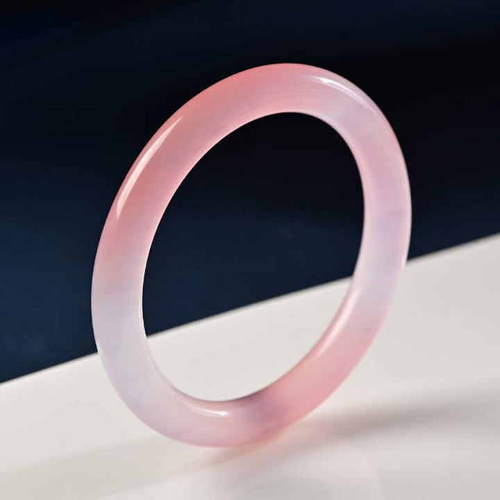 Buddha Stones Pink Crystal Love Warmth Bracelet Bangle - Round - 60-62mm - image 4