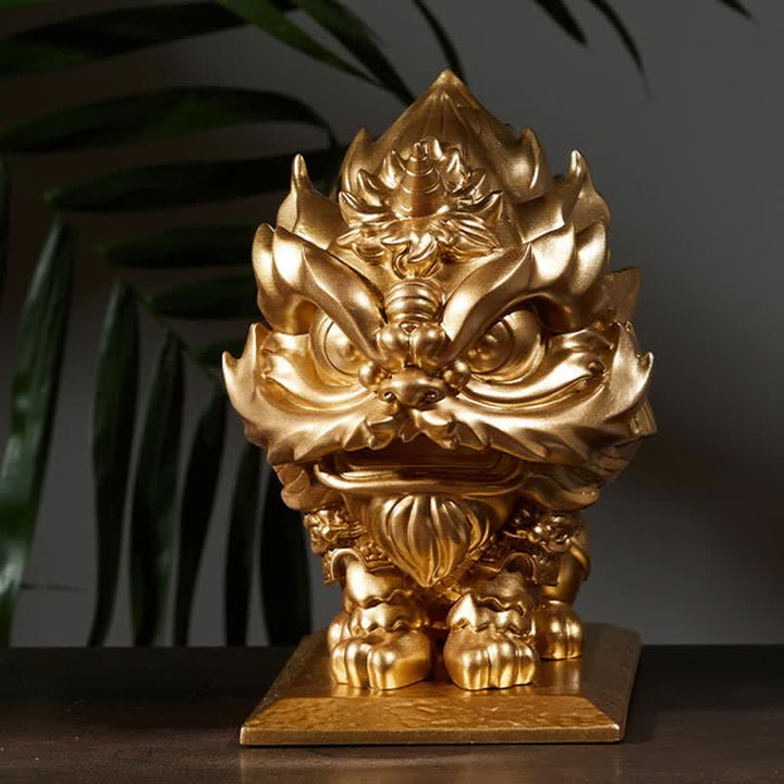 Buddha Stones Lion Statue Strength Resin Home Office Decoration - image 2