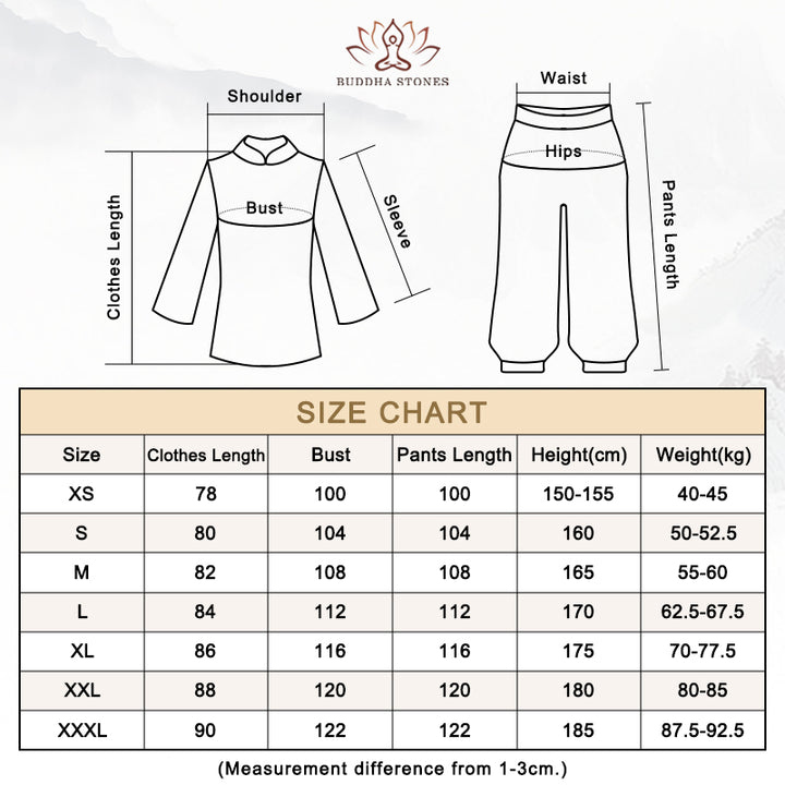 3Pcs Ink Painting Meditation Prayer Spiritual Zen Tai Chi Qigong Practice Unisex Clothing Set - image 14