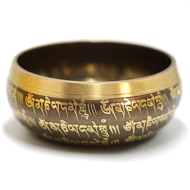 Buddha Stones Tibetan Meditation Sound Bowl Handcrafted for Healing and Mindfulness Singing Bowl Set - image 2