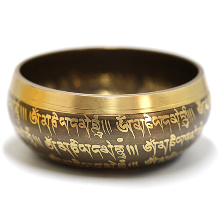 Buddha Stones Tibetan Meditation Sound Bowl Handcrafted for Healing and Mindfulness Singing Bowl Set - image 2
