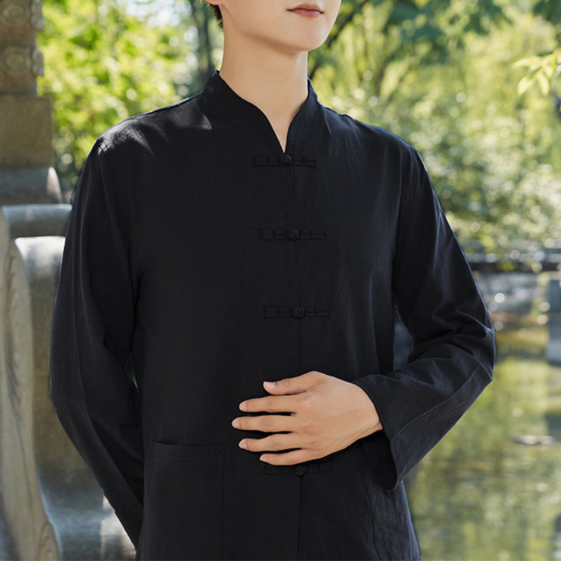 Buddha Stones Spiritual Zen Practice Yoga Meditation Prayer Clothing Men's Set - Black - US/UK/AU48，EU58 (6XL) - image 2