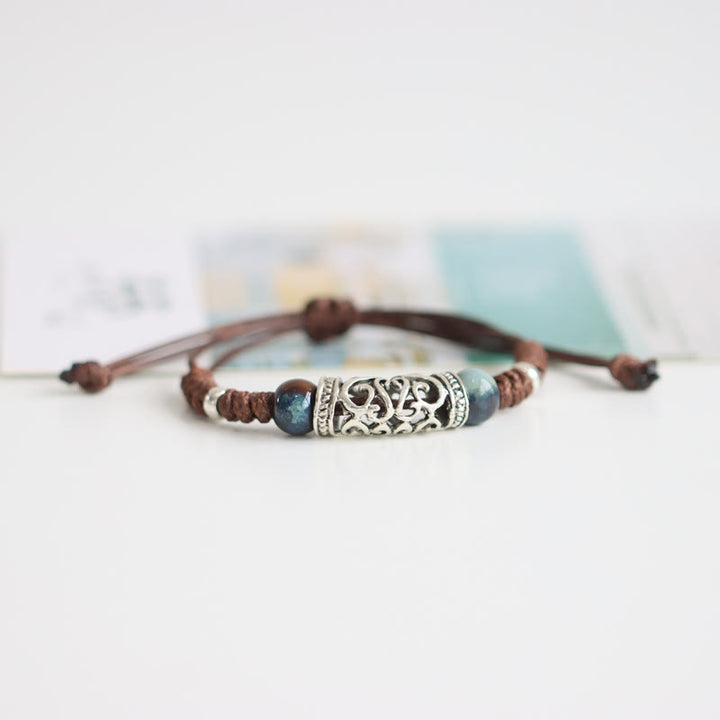Buddha Stones Tibet Ceramic Bead Wealth String Bracelet - image 3