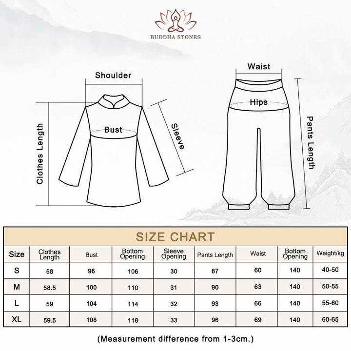Buddha Stones Retro Prayer Zen Spiritual Meditation Practice Chiffon Clothing Women's Set - image 19