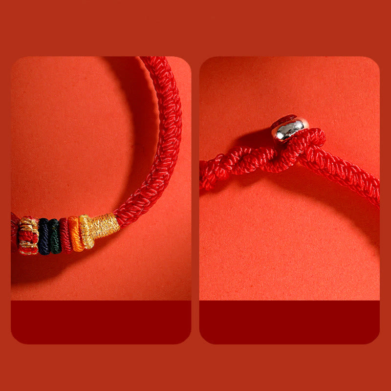 Buddha Stones Year of the Dragon 925 Sterling Silver Chinese Zodiac Cinnabar Auspicious Matches Blessing Bracelet - image 10