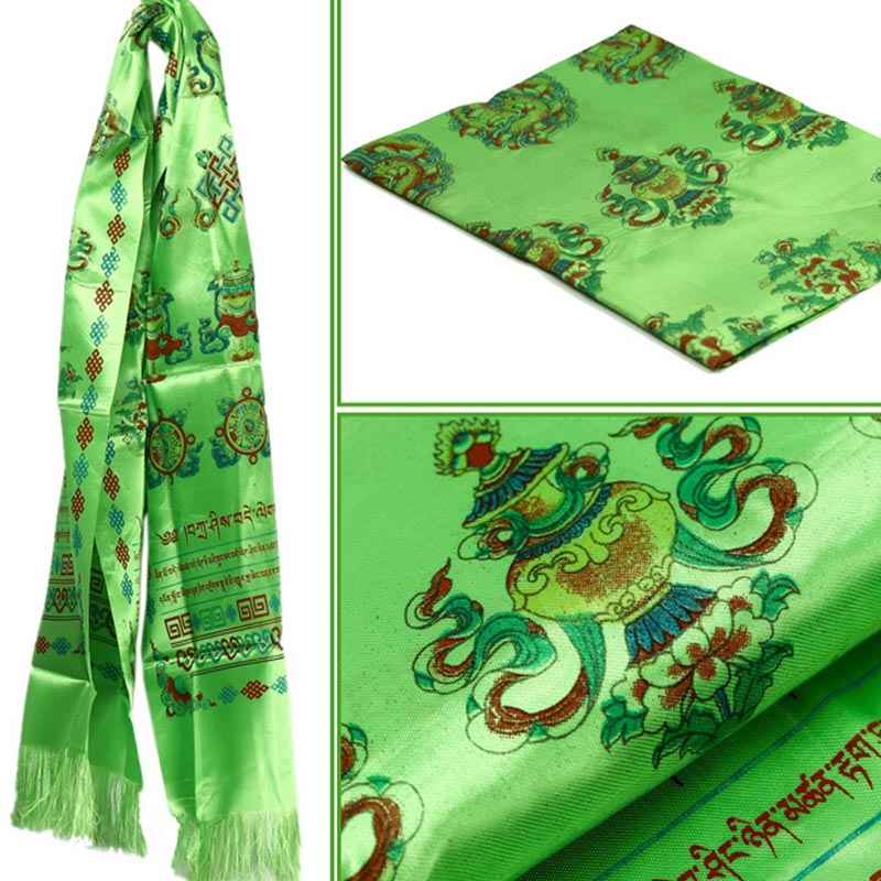 Buddha Stones Tibetan Lucky Blessing 5 Colors Khata Decoration - image 3