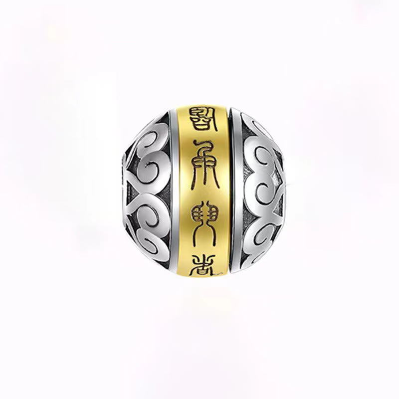 Buddha Stones Taoist Nine-Character Mantra Engraved Amulet Balance Necklace Rotatable Pendant - image 8
