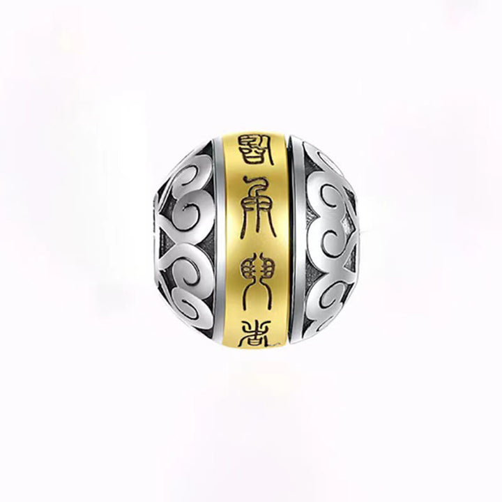 Buddha Stones Taoist Nine-Character Mantra Engraved Amulet Balance Necklace Rotatable Pendant - image 8
