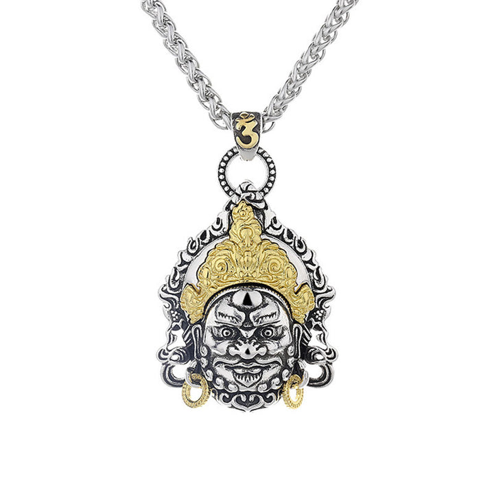 Buddha Stones Yellow God of Wealth Amulet Copper Luck Necklace Pendant - image 6