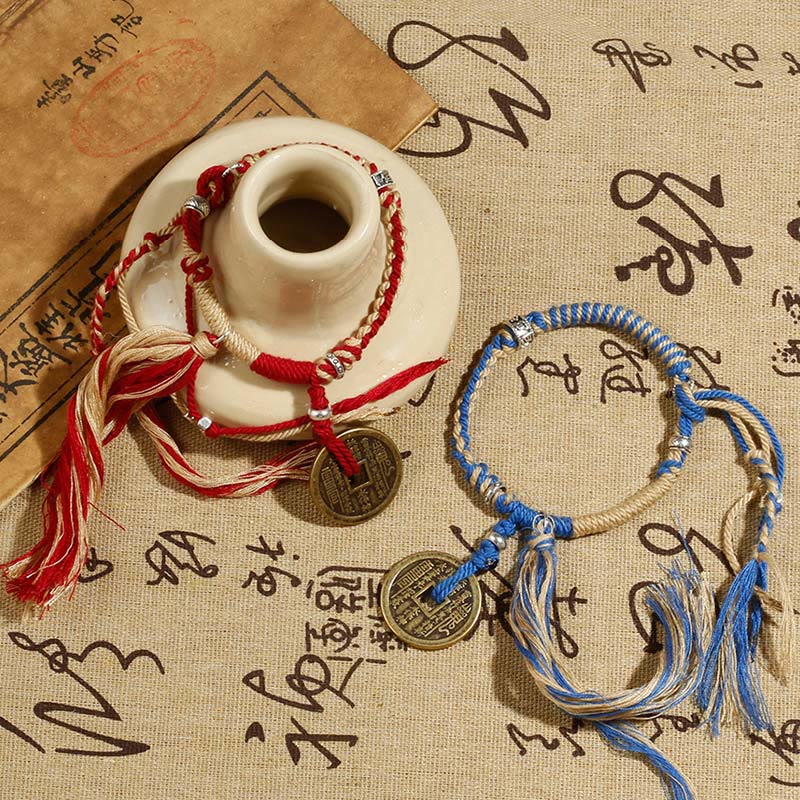 Buddha Stones Mountain Ghosts Spend Money Wealth Prosperity Handmade Braided Bracelet - image 3
