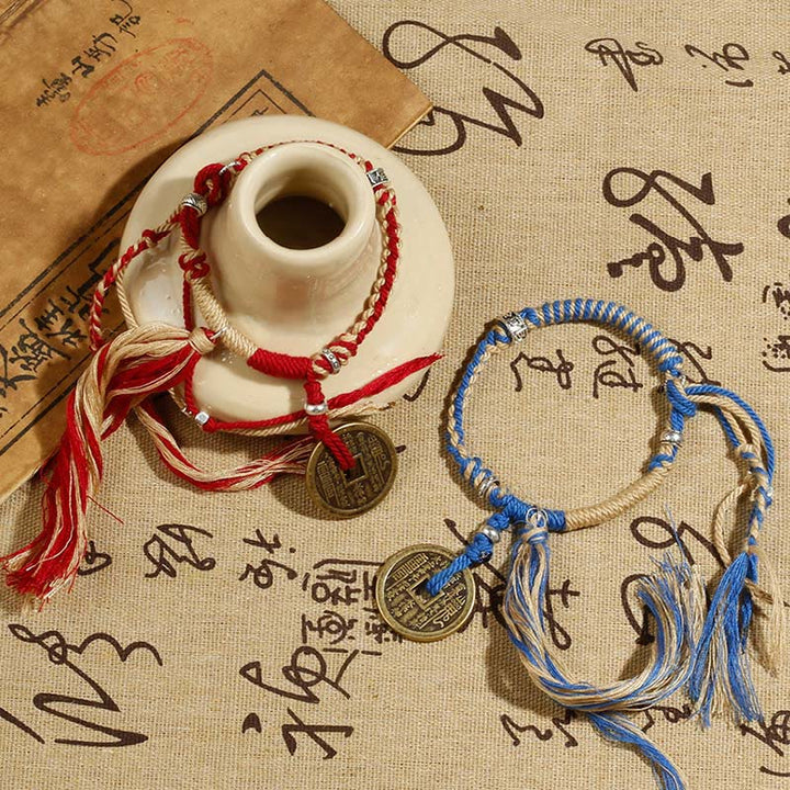 Buddha Stones Mountain Ghosts Spend Money Wealth Prosperity Handmade Braided Bracelet - image 3