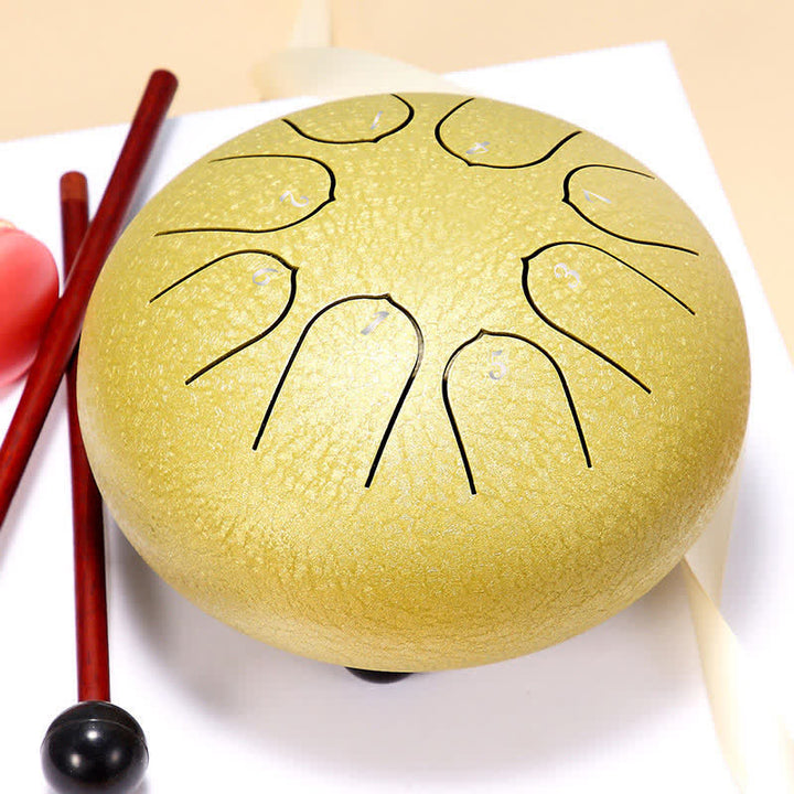 Steel Tongue Drum Sound Healing Meditation Yoga Drum Kit - Gold - image 17