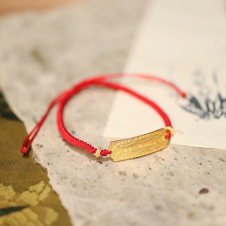 Buddha Stones 925 Sterling Silver Handmade Multicolor String Protection Luck Charm Braid Bracelet - Red Tai Sui Bracelet(Wrist Circumference 14-20cm) - image 8
