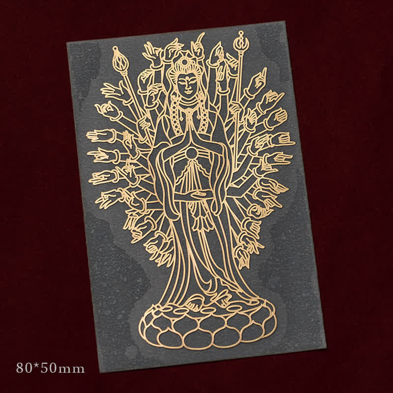12 Chinese Zodiac Blessing Wealth Fortune Phone Sticker - Rat-Thousand-armed Avalokitesvara - Large - image 4