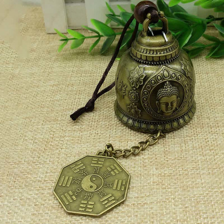 Buddha Stones Feng Shui Buddha Koi Fish Dragon Elephant Wind Chime Bell Luck Wall Hanging Decoration - Buddha&Bagua - image 11