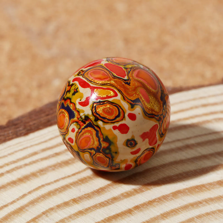 Buddha Stones Natural Multicolored Lacquer Beads Calm Bracelet - image 10