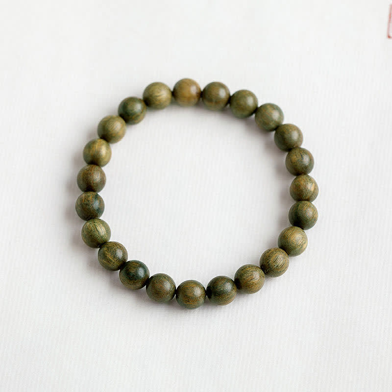 Buddha Stones Tibetan Green Sandalwood Soothing Cure Bracelet - 8mm(23 Beads) - image 9