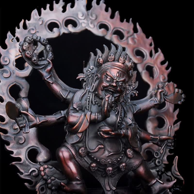 Tibet Mahakala Bodhisattva Figurine Compassion Copper Statue Decoration - image 11