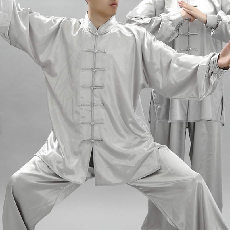 Buddha Stones Simple Pattern Meditation Prayer Spiritual Zen Tai Chi Qigong Practice Unisex Clothing Set - Light Gray - 3XL-FIT FOR US/UK/AU/EU-2XL - image 15
