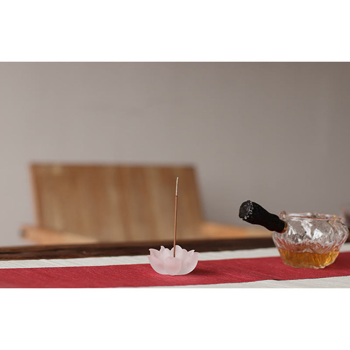 Buddha Stones Mini Lotus Liuli Crystal Healing Meditation Stick Incense Burner - image 26