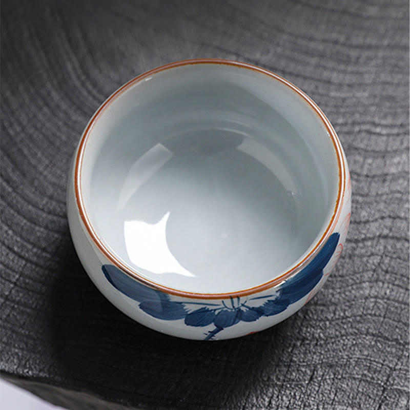 Buddha Stones Lotus Flower Leaf Bamboo Ceramic Teacup Kung Fu Tea Cups - image 8