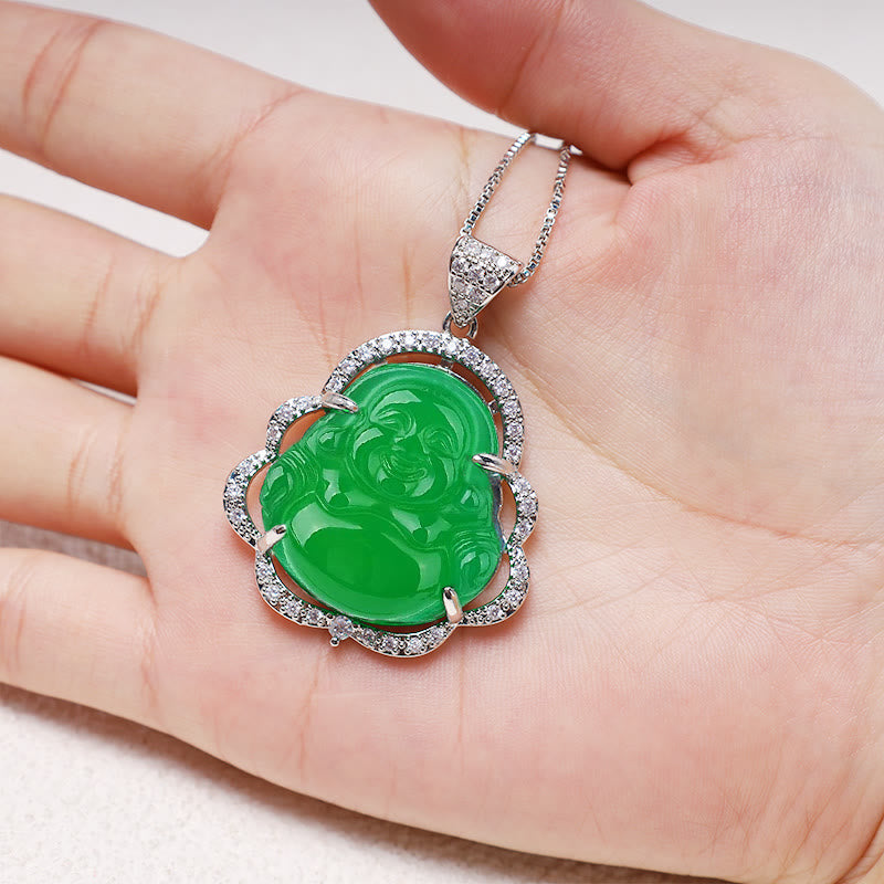 Buddha Stones Good Luck Laughing Buddha Necklace - image 8