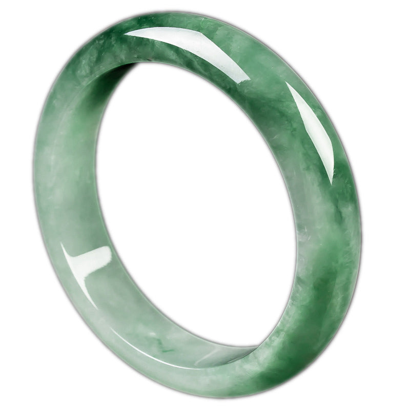 Buddha Stones Natural Jade Fortune Blessing Bangle Bracelet - image 10