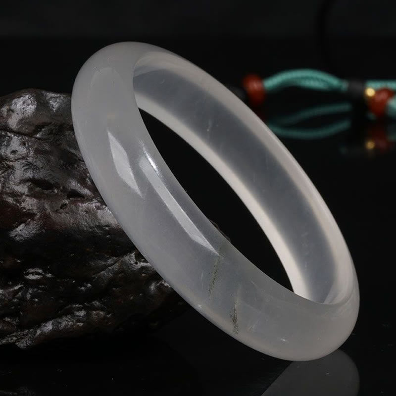 Buddha Stones Natural Translucent Golden Silk Jade Wealth Luck Bracelet Bangle - image 5