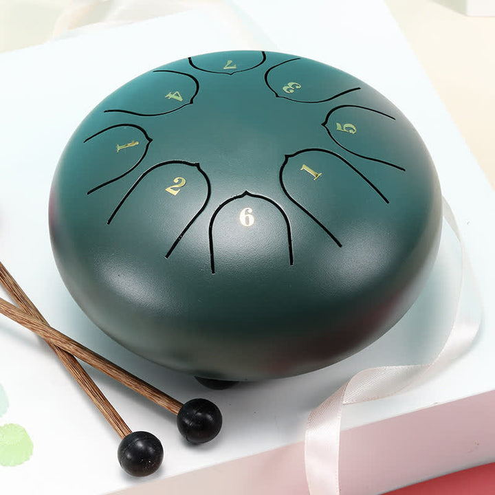 Steel Tongue Drum Sound Healing Meditation Yoga Drum Kit - DarkGreen - image 14