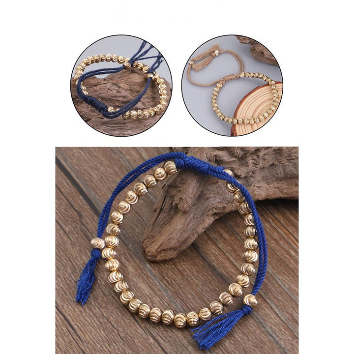 Buddha Stones Tibetan Handmade Copper Bead Luck String Bracelet - image 15