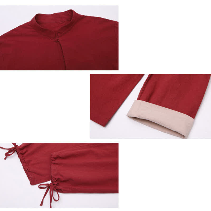 Buddha Stones Spiritual Zen Meditation Yoga Prayer Practice Cotton Linen Clothing Men's Set - image 7