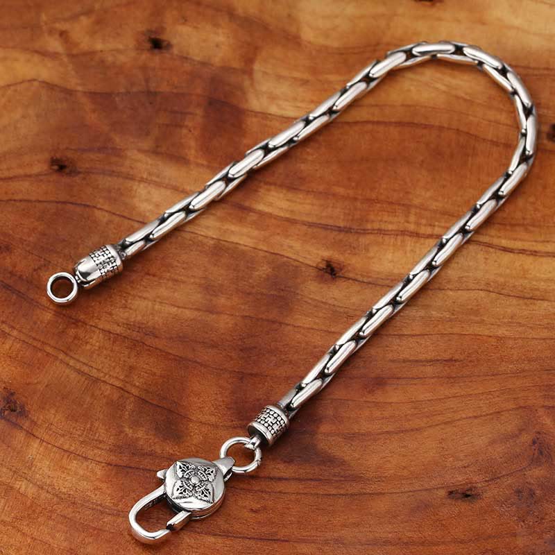 Buddha Stones Tibetan Double Dorje Om Mani Padme Hum Buddha Swastika Vajra Strength Bracelet - image 6