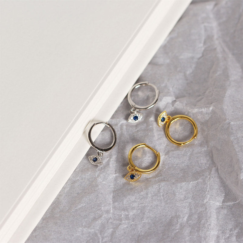 Buddha Stones 925 Sterling Silver Evil Eye Blessing Protection Stud Earrings - image 12