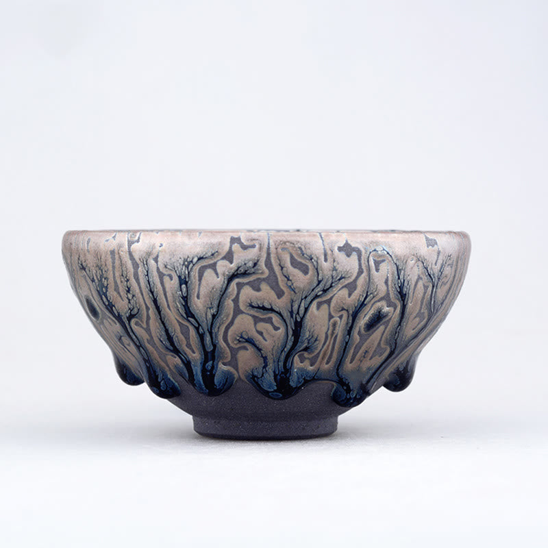 Buddha Stones Handmade Tea Tree Design Chinese Jianzhan Ceramic Teacup Kung Fu Tea Cup - image 4