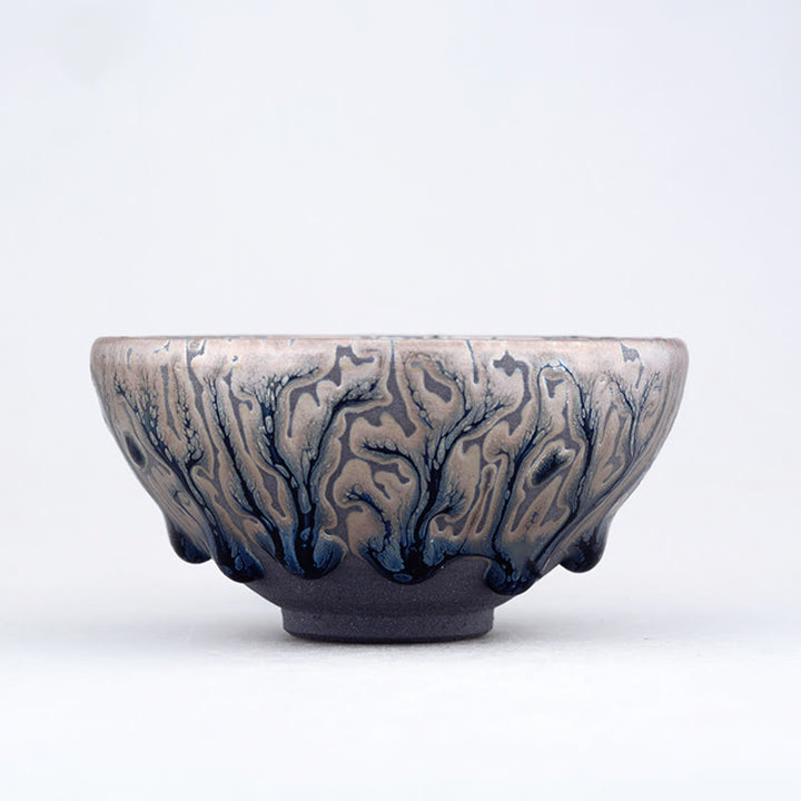 Buddha Stones Handmade Tea Tree Design Chinese Jianzhan Ceramic Teacup Kung Fu Tea Cup - image 4